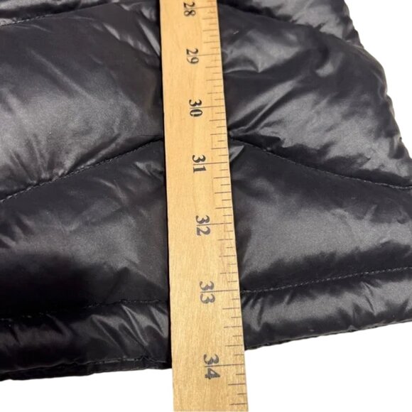 Andrew Marc packable down filled long hooded puffer jacket black women's size S - Picture 6 of 6